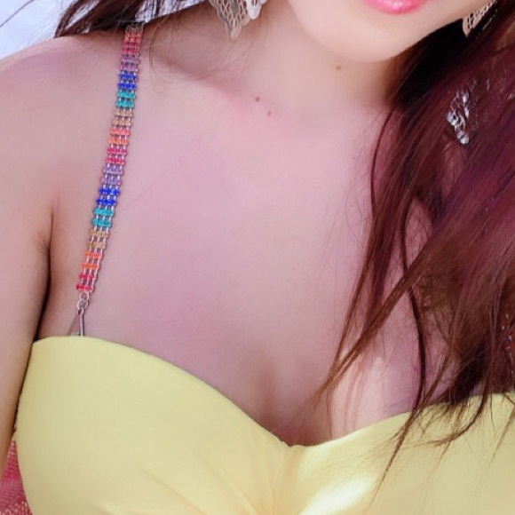 Rainbow Rhinestone Bra Straps! - Picture 2 of 8